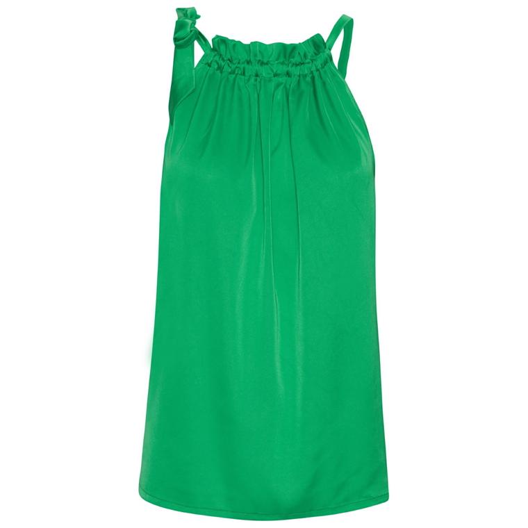 Karmamia Ruffle Tie Top, Emerald